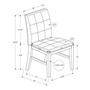 Ensemble de 2 chaises de salle à manger de Monarch