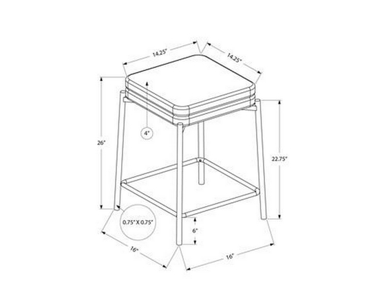 Ensemble de 2 tabourets de hauteur comptoir de Monarch
