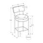 Ensemble de 2 tabourets de hauteur comptoir de Monarch