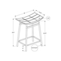 Ensemble de 2 tabouret de Monarch