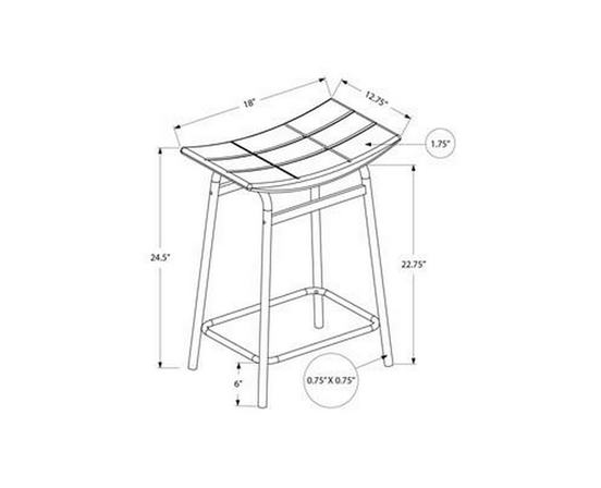 Ensemble de 2 tabouret de Monarch