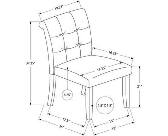Ensemble de 2 chaises de salle à manger de Monarch