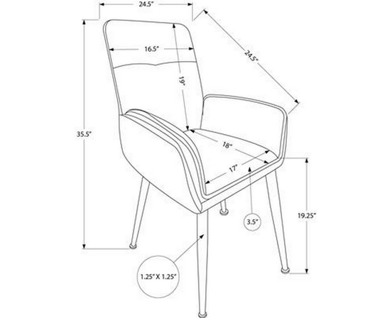 Ensemble de 2 chaises de salle à manger de Monarch