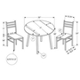 Ensemble de salle à manger 3-pièces de Monarch