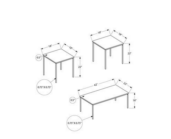 Ensemble de tables de salon de Monarch