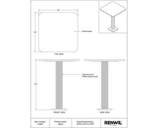 Table d'appoint Allard de Renwil