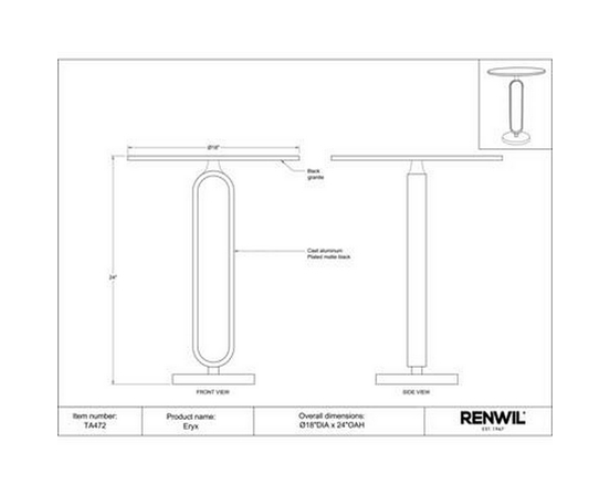 Table d'appoint Eryx de Renwil