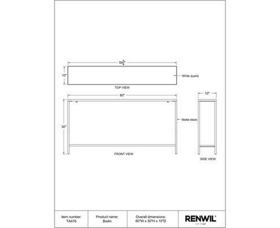Table console Bodin de Renwil