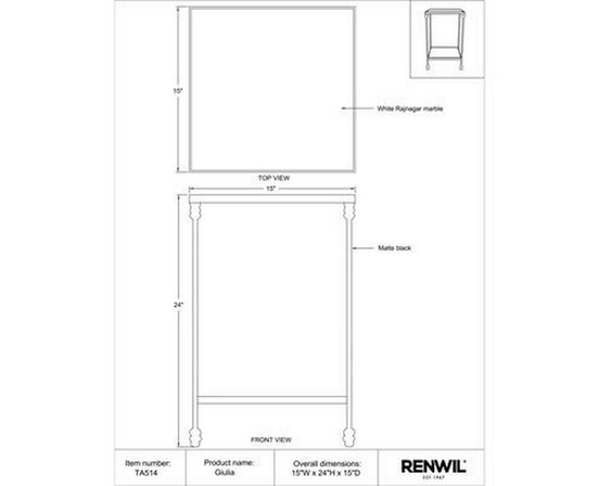 Table d'appoint Giulia de Renwil