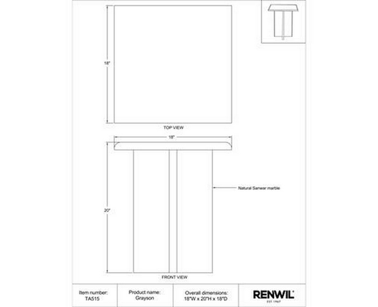 Table d'appoint Grayson de Renwil