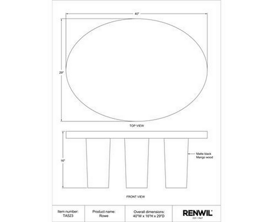 Table basse Rowe de Renwil