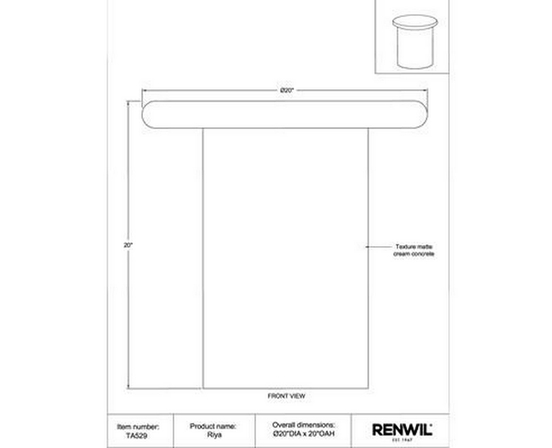 Table d'appoint Riya de Renwil