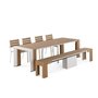 Chaise empilable extérieure naturel de Transformer table