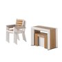 Chaise empilable extérieure naturel de Transformer table