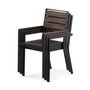 Chaise empilable extérieure noyer de Transformer table