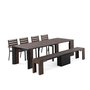 Chaise empilable extérieure noyer de Transformer table