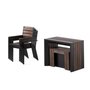 Chaise empilable extérieure noyer de Transformer table