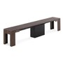 Banc extérieur extensible, couleur noyer de Transformer table