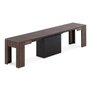 Banc extérieur extensible, couleur noyer de Transformer table