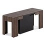 Banc extérieur extensible, couleur noyer de Transformer table