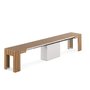 Banc extérieur extensible, couleur chene de Transformer table