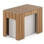 Banc extérieur extensible, couleur chene de Transformer table