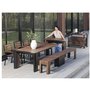 Chariot bar exterieur noyer Transformer table