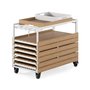 Chariot bar exterieur chene Transformer table
