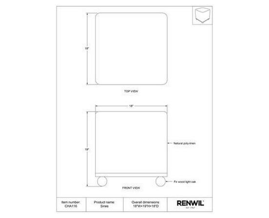 Pouf Sines de Renwil