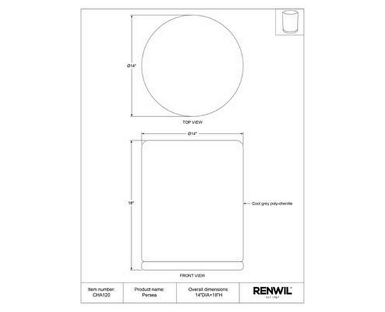 Pouf Persea de Renwil
