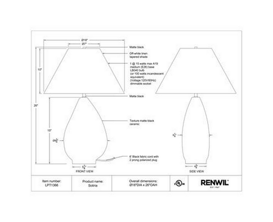 Lampe sur table Sotiria de Renwil