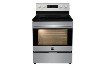 Cuisinière électrique à surface lisse de 30 po avec commandes frontales, four de 5,0 pi³ avec convection véritable et friture à air  Kenmore - KKFTR4.8REARAFC-SS