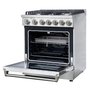 Cuisinière au gaz de 30 po, four de 5,0 pi³ avec convection véritable et friture à air, Kenmore PRO - KKProGRFC30X5- AFC