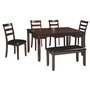 Table de salle à manger et chaises avec banc Coviar Ensemble de 6 de Ashley - D385-325