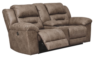 Causeuse inclinable motorisée Stoneland avec console - 3990596C