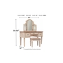 Vanité et miroir avec banc Realyn de Ashley - B743-22