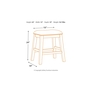 Tabouret de bar rembourré à hauteur de comptoir Caitbrook de Ashley - D388-024
