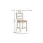 Tabouret de bar à hauteur de comptoir Skempton de Ashley - D394-124