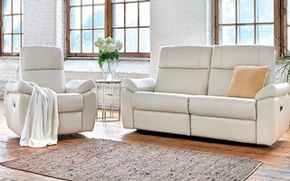 Sofa condo inclinable motorisé tête et pied de Elran