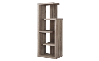 Étagére présentoir d'appoint bois taupe foncé - 2467