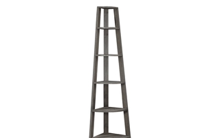 Étagére taupe foncé en coin - 2497