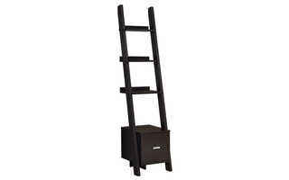 Étagère espresso en coin avec tiroir de rangement - 2765