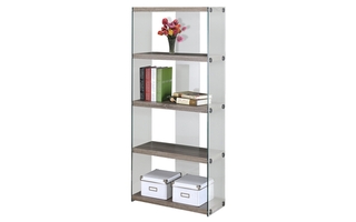 Étagère taupe foncé et verre trempé - 3060