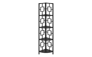 Étagère noir métal noir en coin - 3610