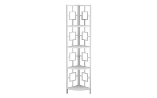 Étagère blanc métal blanc en coin - 3613