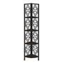 Étagère espresso métal noir en coin - 3622
