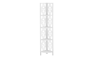Étagère blanc métal blanc en coin - 3623