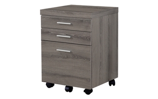 Classeur 3 tiroirs taupe foncé sur roulettes - 7049