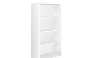 Étagère blanche avec tablettes ajustable - 7059