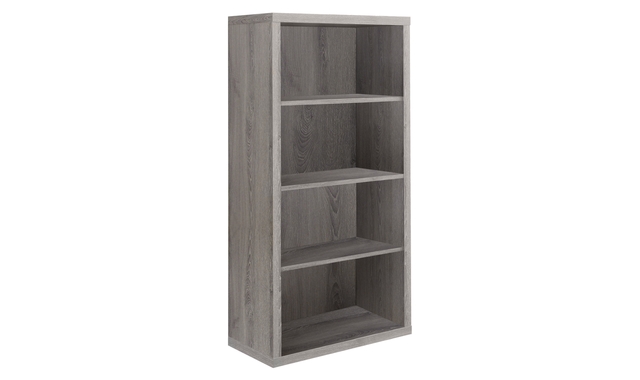 Étagère bois taupe avec tablette ajustable - 7060